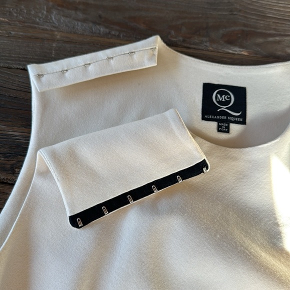 Alexander McQueen rayon l/wool blend drape top colorblock mini dress Size Small - Picture 13 of 16